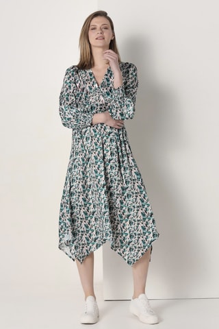 Abito a campana - Bianco e blu