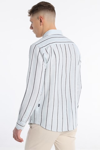 Camisa em linho - Azul-claro