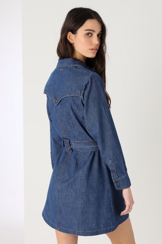 Abito a campana in jeans - Blu