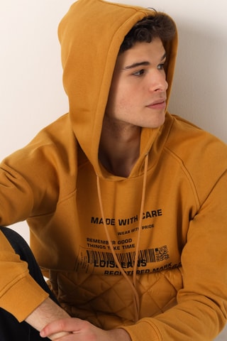 Sweat com capuz - Castanho