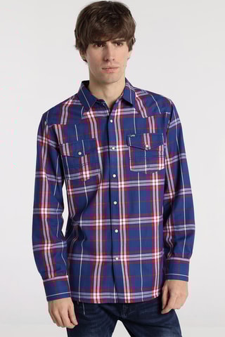 Camisa - Azul e vermelho