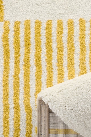 Tapete Groovy - Amarelo e branco