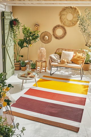 Tapis Capri - Orange et rouge