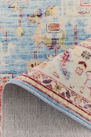 Tapis Ottoman - Turquoise et rouge