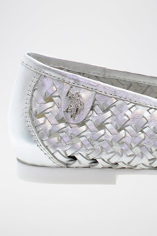 Bailarinas de piel Julia - Plateado