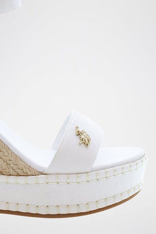 Sandalias de cuña Aylin - Blanco y beige