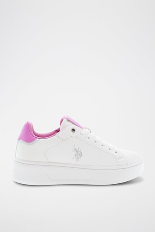Zapatillas Yvonne - Blanco y rosa