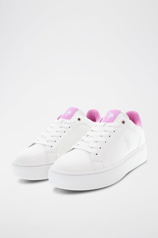 Zapatillas Yvonne - Blanco y rosa