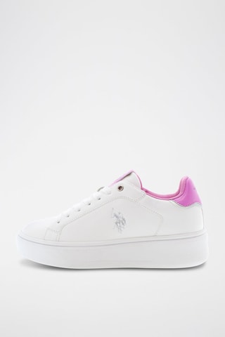 Zapatillas Yvonne - Blanco y rosa