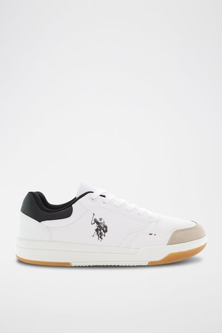 Zapatillas de piel Steve - Blanco y negro