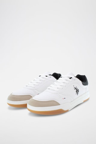 Zapatillas de piel Steve - Blanco y negro