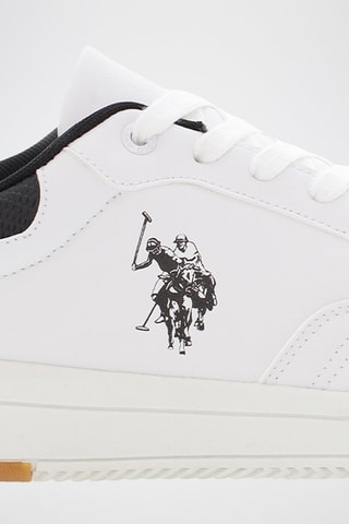 Zapatillas de piel Steve - Blanco y negro
