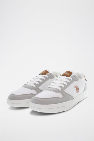 Zapatillas de piel Steve - Blanco y marrón