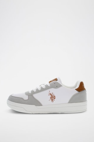 Zapatillas de piel Steve - Blanco y marrón