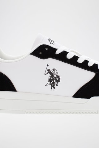 Zapatillas de piel Steve - Blanco y negro