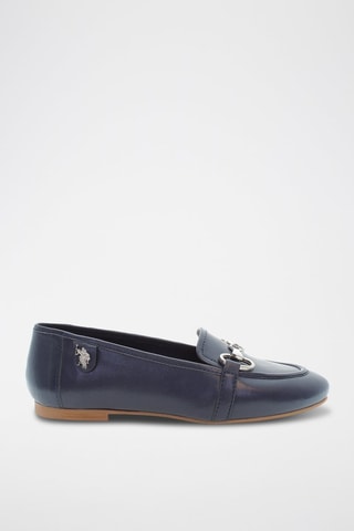 Mocasines de piel Chery - Azul y plateado