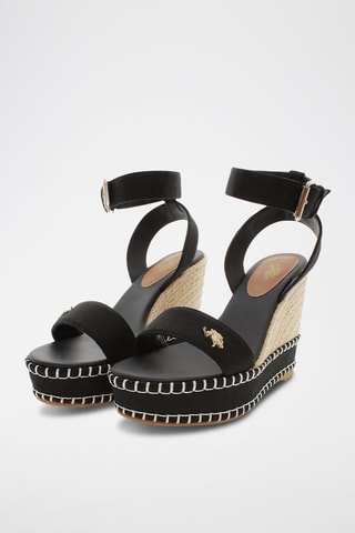 Sandalias de cuña Aylin - Negro