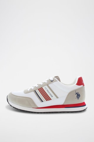 Zapatillas Xirio - Beige y rojo