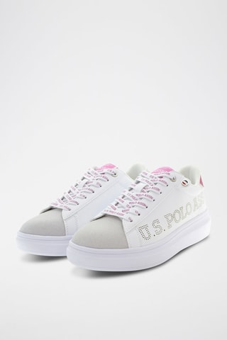 Zapatillas - Blanco, rosa y gris