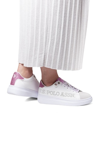 Zapatillas - Blanco, rosa y gris