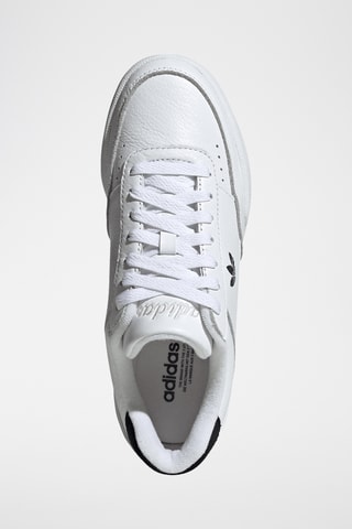 Baskets en cuir et nubuck Court Super - Blanc et noir
