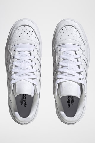 Baskets compensées en cuir Forum Bold Stripes- Blanc