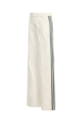 Pantalon loose en velours taille haute - Blanc