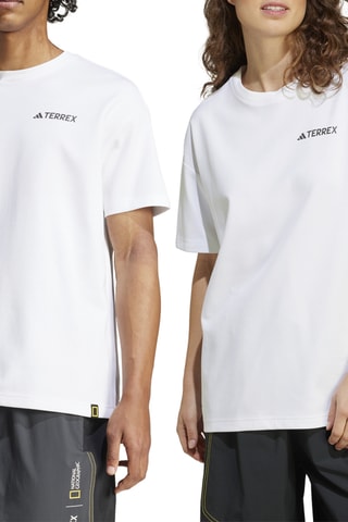 T-shirt loose National Geographic - Blanc