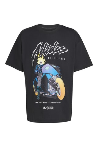 T-shirt oversize Ghost Rider Marvel - Noir