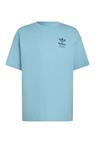 T-shirt oversize Japanese Racing Manga - Bleu