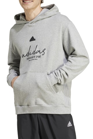 Sweat à capuche Brand Love - Gris