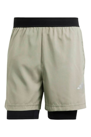 Short régulière d’entraînement 2-en-1 Gym+ - Gris clair