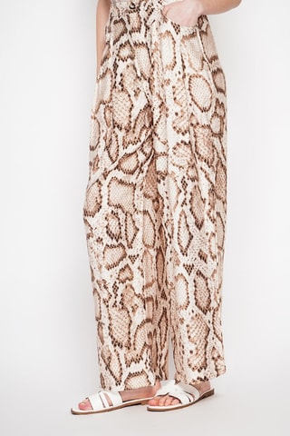 Pantalon wide legs en lin - Beige