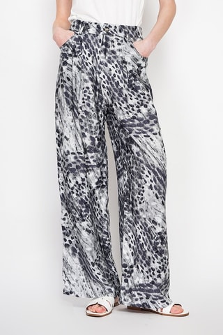 Pantalon wide legs en lin - Noir