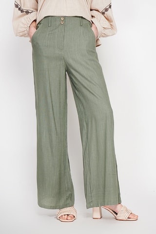 Pantalon ample en lin - Beige