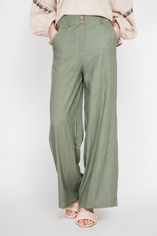 Pantalon ample en lin - Beige
