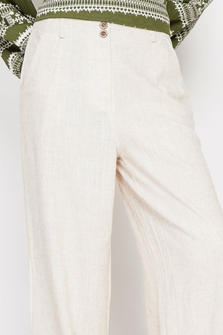 Pantalon ample en lin - Beige
