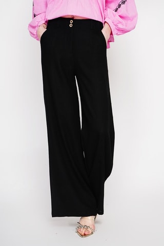 Pantalon ample en lin - Noir