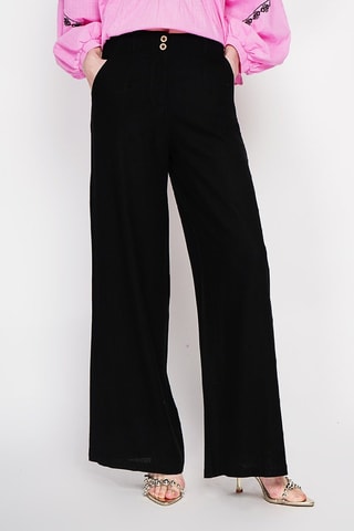 Pantalon ample en lin - Noir
