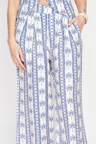 Pantalon en lin - Bleu marine