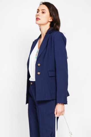 Veste en lin - Bleu marine