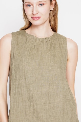 Top en lin - Kaki