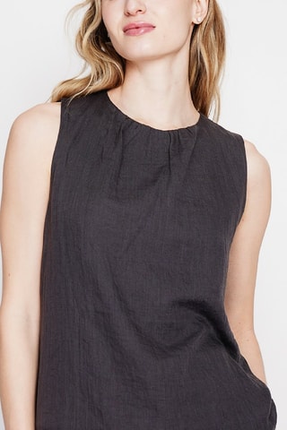 Top en lin - Noir