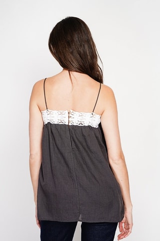 Top en lin - Noir