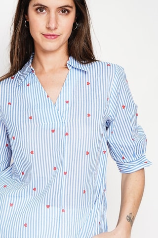 Blouse en lin - Bleu