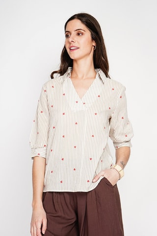 Blouse en lin - Beige