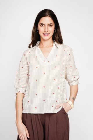 Blouse en lin - Beige