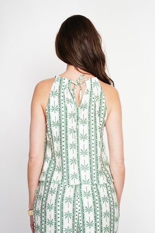 Top portefeuille en lin - Vert