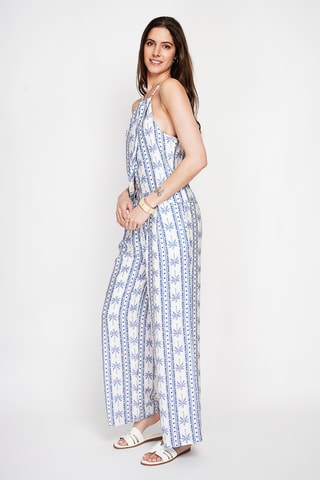 Top portefeuille en lin - Bleu marine