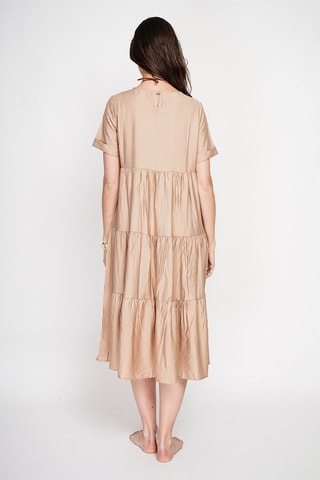 Robe midi en lin - Beige